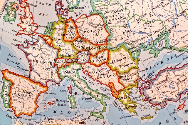 Europe on map